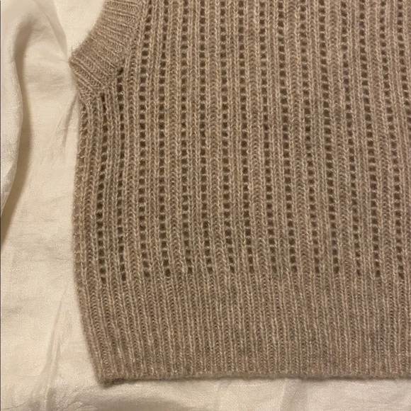 James Perse Cashmere Silk Open Knit Shell - Picture 8 of 9